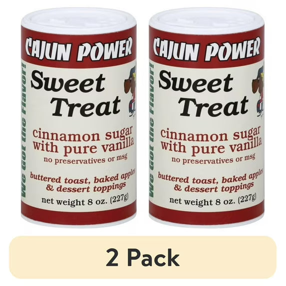 (2 pack) Cajun Power Sweet Treat Cinnamon Sugar With Pure Vanilla, 8.0 OZ