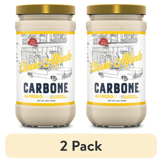 (2 pack) Carbone Fine Foods Alfredo Sauce, 15 oz