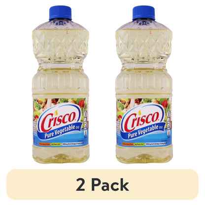 (2 pack) Crisco Pure Vegetable Oil, Cooking Oil, 40 fl oz