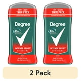 (2 pack) Degree Men Original Deodorant 48-Hour Odor Protection Intense Sport Deodorant For Men 3 oz Twin
