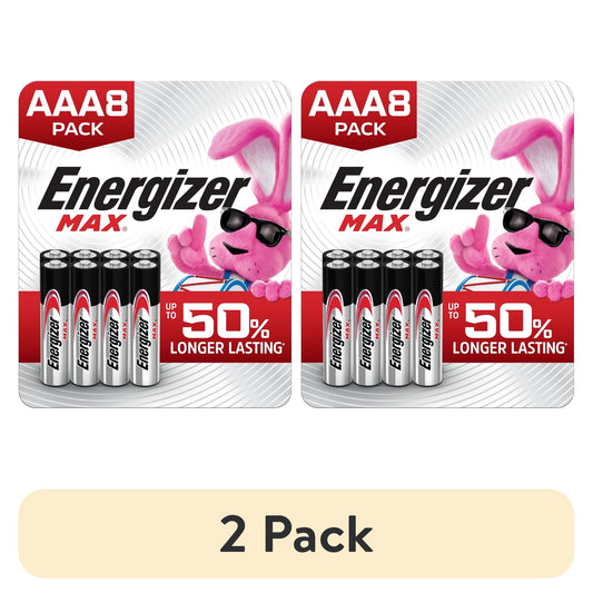 (2 pack) Energizer MAX AAA Batteries (8 Pack), Triple A Alkaline Batteries