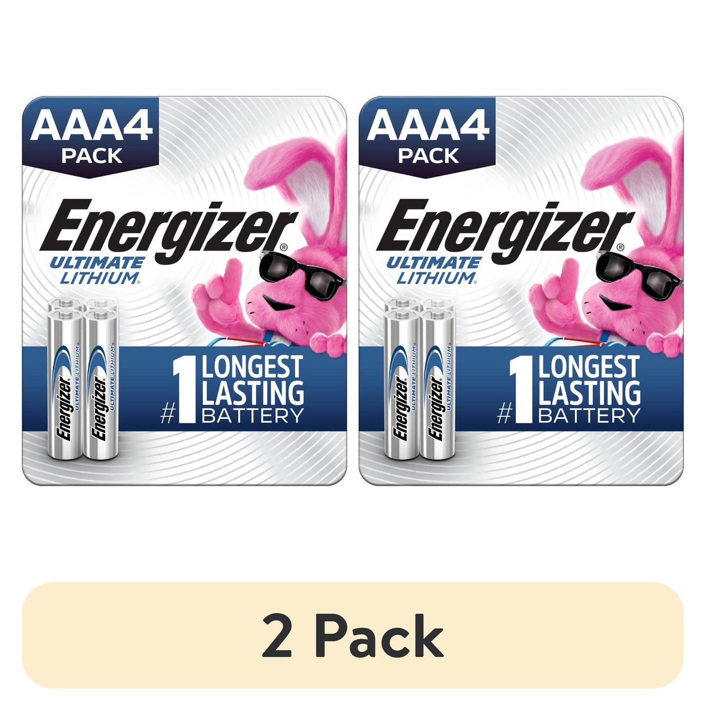 (2 pack) Energizer Ultimate Lithium AAA Batteries (4 Pack), Lithium 1.5V Triple A Batteries