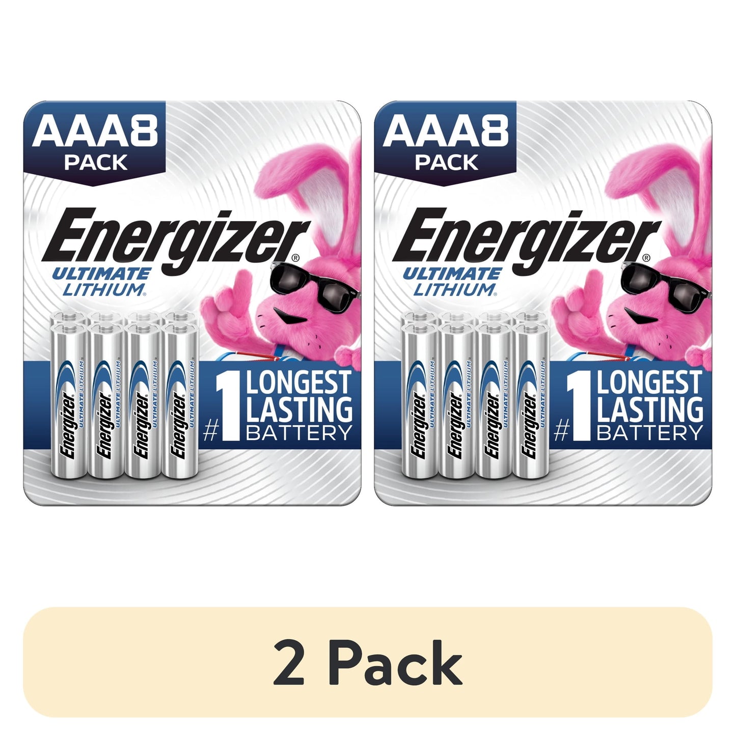 (2 pack) Energizer Ultimate Lithium AAA Batteries (8 Pack), Lithium 1.5V Triple A Batteries