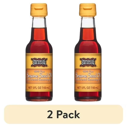 (2 pack) Imperial Dragon 100% Pure Sesame Seed Oil, 5 fl oz