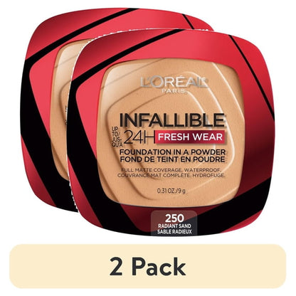 L'Oreal Paris Infallible Pressed Powder, Golden Sun, 0.31 oz, Longwearing