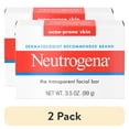 (2 pack) Neutrogena Acne Face Wash Bar, Acne Treatment for Acne-Prone Skin, Facial Cleanser, 3.5 oz