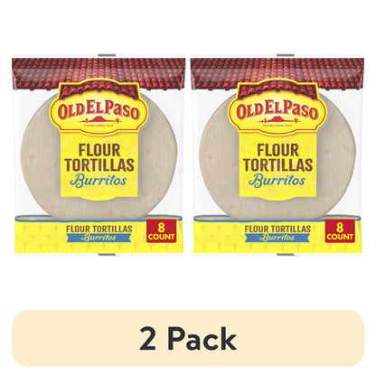 (2 pack) Old El Paso Flour Tortillas for Burritos (8 Count)