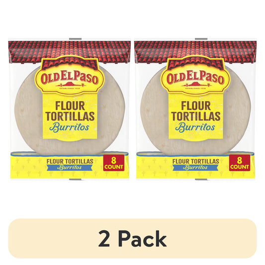 (2 pack) Old El Paso Flour Tortillas for Burritos (8 Count)