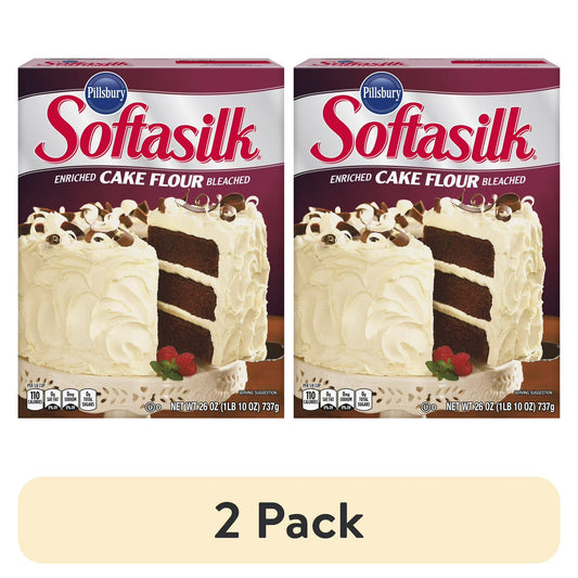 (2 pack) Pillsbury Softasilk Cake Flour, 26 oz Box