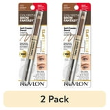 (2 pack) Revlon ColorStay Brow Fantasy, Eyebrow Pencil with Clear Shaping Gel, 002 Soft Brown