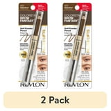 (2 pack) Revlon ColorStay Brow Fantasy, Eyebrow Pencil with Clear Shaping Gel, 003 Medium Brown