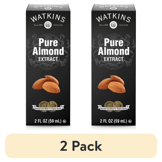 (2 pack) Watkins Pure Almond Extract, 2 fl oz (Liquid, Ambient, Plastic Container)