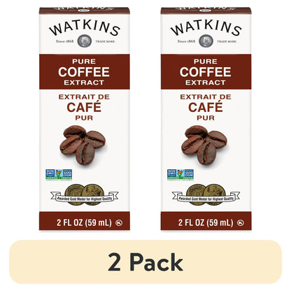 (2 pack) Watkins Pure Coffee Extract, 2 oz (Plastic Container)