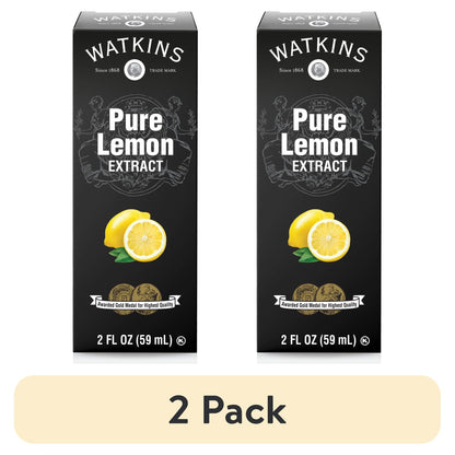 (2 pack) Watkins Pure Lemon Extract, 2 oz (Liquid, Ambient, Container Material: Plastic)