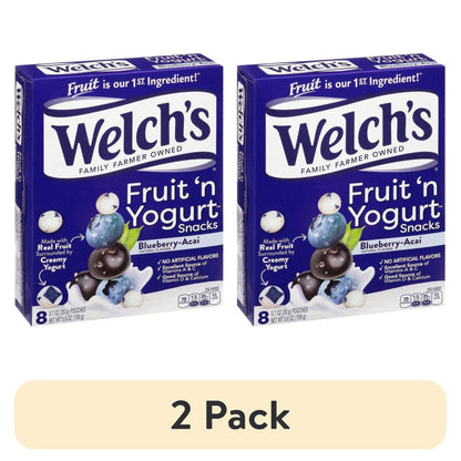 (2 pack) Welch's Blueberry-Acai Fruit 'n' Yogurt Snacks