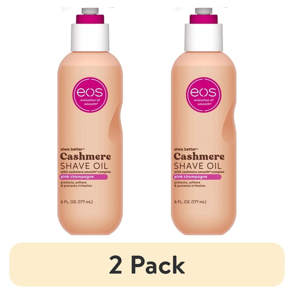 (2 pack) eos Cashmere Shave Oil for Smooth Skin- Pink Champagne - 6 fl oz