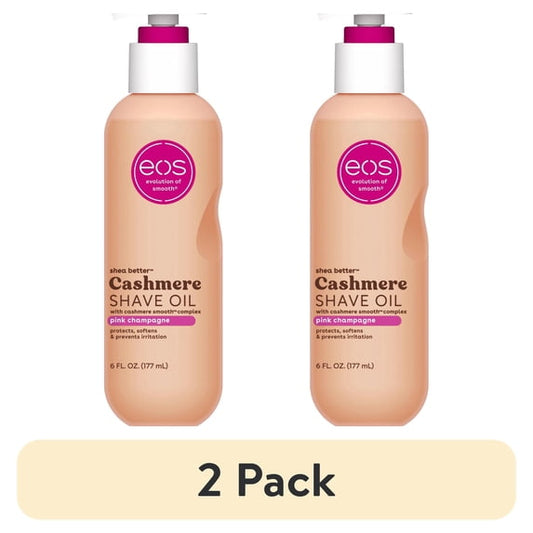 (2 pack) eos Cashmere Shave Oil for Smooth Skin- Pink Champagne - 6 fl oz