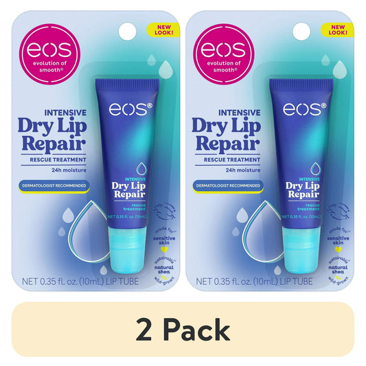 (2 pack) eos Hero Lip Repair, Extra Dry 24HR Treatment, Overnight Moisture, 0.35 fl oz