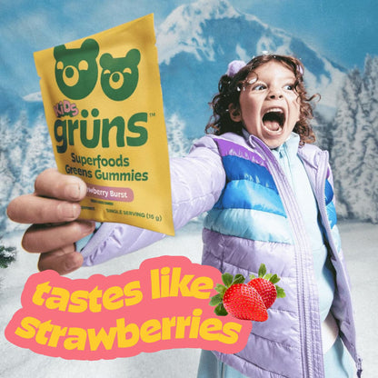 Gruns Kids Organic Superfood Greens Multivitamin Gummies, 25 ct.