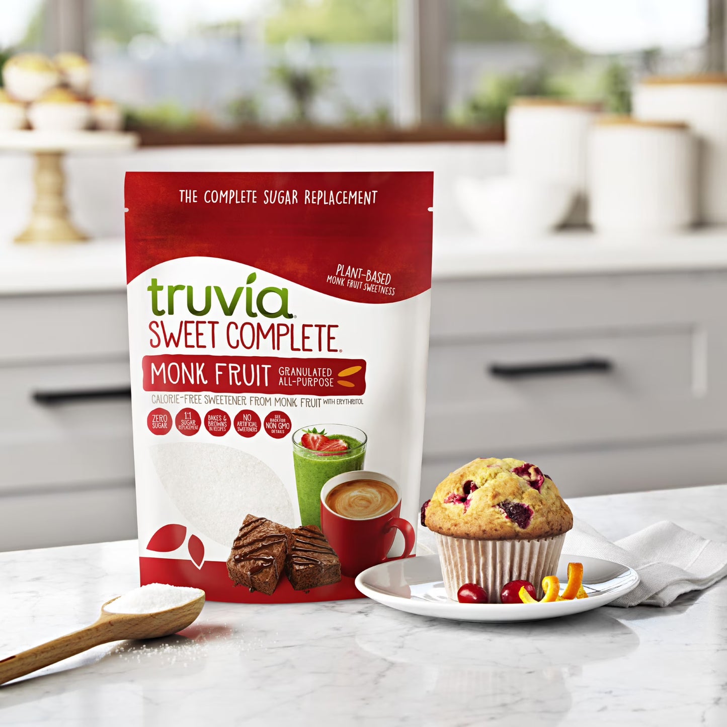 Truvia Sweet Complete Granulated Calorie-Free Sweetener from The Monk Fruit, 12 oz
