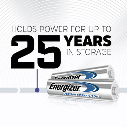 Energizer Ultimate Lithium AA Batteries (4 Pack), Double A Batteries