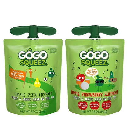 GoGo SqueeZ Fruit & VeggieZ Applesauce Pouches, 3.2 Ounce (28 Count)