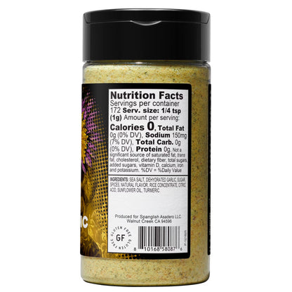 Spanglish Asadero Golden Garlic Seasoning Blend with Sea Salt and Garlic, 6.1 oz