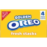 OREO Fresh Stacks Golden Sandwich Cookies, Travel Snacks, 8.05 oz (4 Multi Snack Packs)