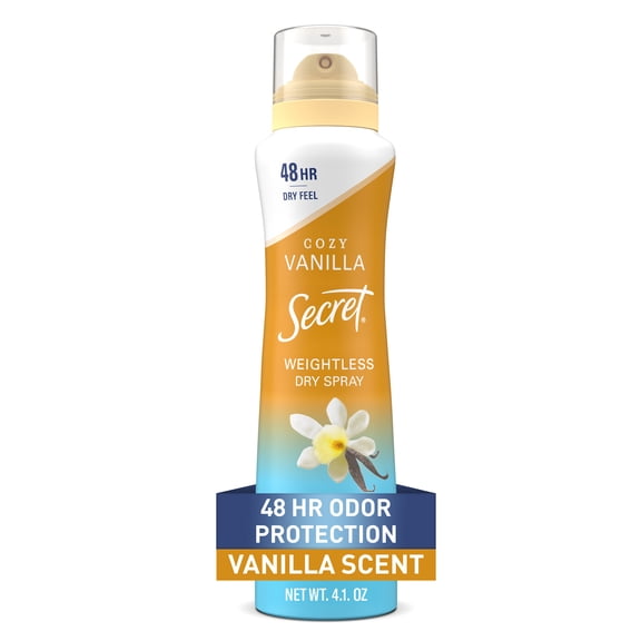 Secret Dry Spray Antiperspirant Deodorant, Vanilla and Argan Oil, 4.1 oz