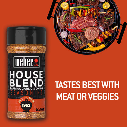 Weber House Blend Seasoning Blend, 5.8 oz Bottle
