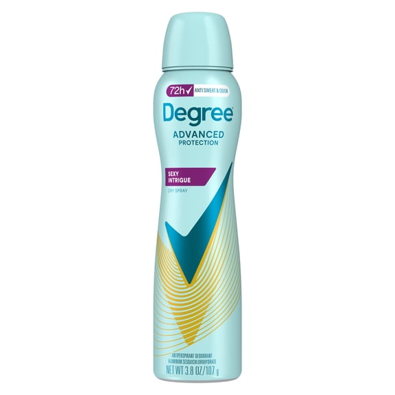 Degree Antiperspirant Deodorant Dry Spray 72-Hour Sweat and Odor Protection Sexy Intrigue Deodorant Spray For Women With Body Heat Activated Technology , 3.8 oz