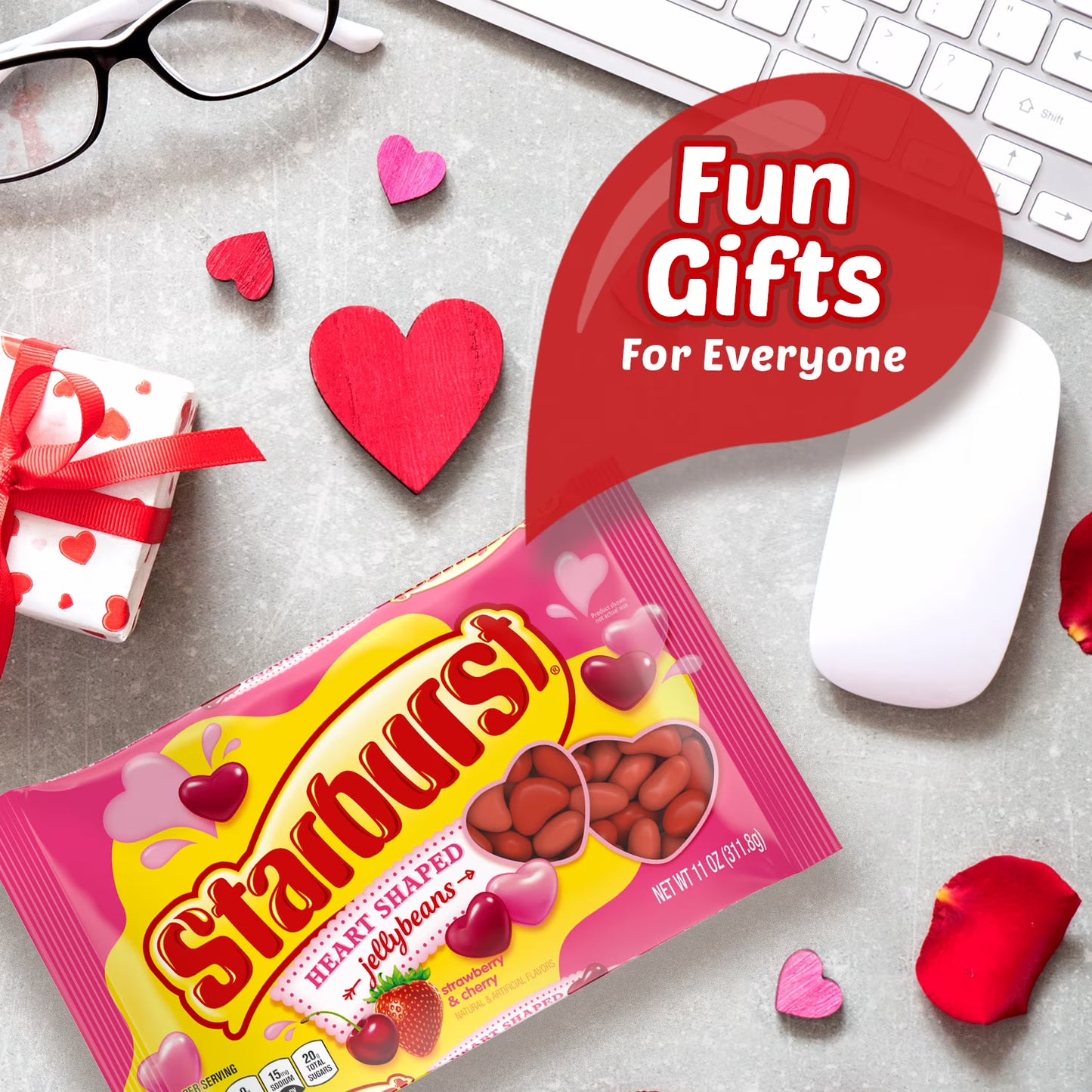 Starburst Heart Shaped Jelly Beans Valentine's Day Chewy Candy - 11 oz