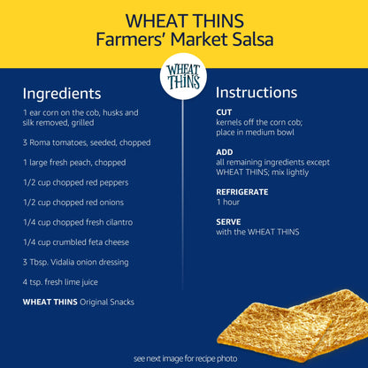 Wheat Thins Original Snacks, Whole Grain Wheat Crackers, Snack Crackers, Family Size, 14 oz