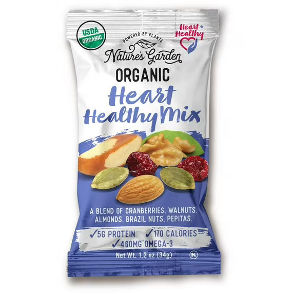 Nature's Garden Organic Trail Mix Snack Packs, Variety Pack, 1.2 oz, 24-count