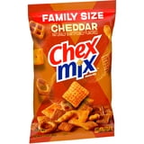 (4 pack) Chex Mix Cheddar Snack Mix, Savory Snack Bag, Family Size, 13.5 oz