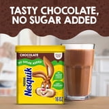 Nestle Nesquik No Sugar Added Chocolate Instant Stir In Powder Mix, 16 oz Canister, 41 Servings