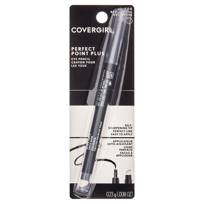 COVERGIRL Perfect Point Plus Eyeliner Pencil, Black Onyx Pack of 1, Long-Lasting, Versatile Black Eyeliner, Soft Smudging Tip, No Sharpening Needed