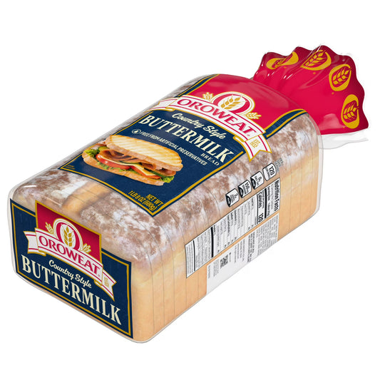 Oroweat Country Style Buttermilk Bread, 24 oz, White Bread, Bag