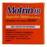 Motrin IB Pain Reliever Caplets, 200 mg. Ibuprofen, 300 ct.