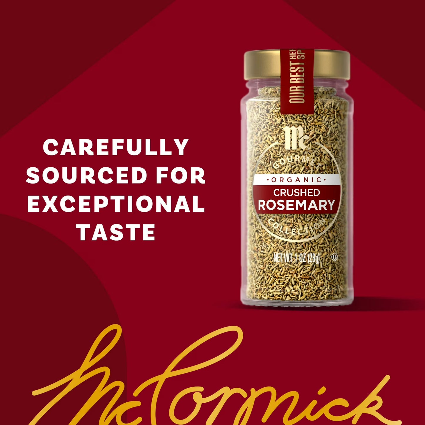 McCormick Gourmet Organic Crushed Rosemary, 1.0 oz Bottle