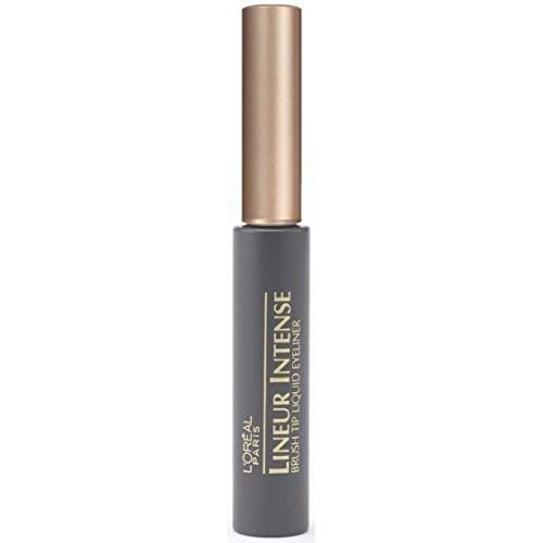 L'Oreal Paris Makeup Lineur Intense Brush Tip Liquid Eyeliner,Black,0.24 fl oz.,(Pack of 2)