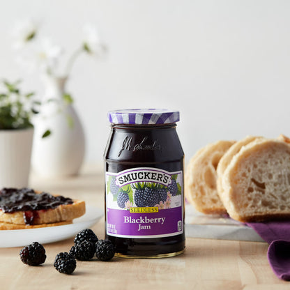 (2 pack) Smucker's Seedless Blackberry Jam, 18 oz