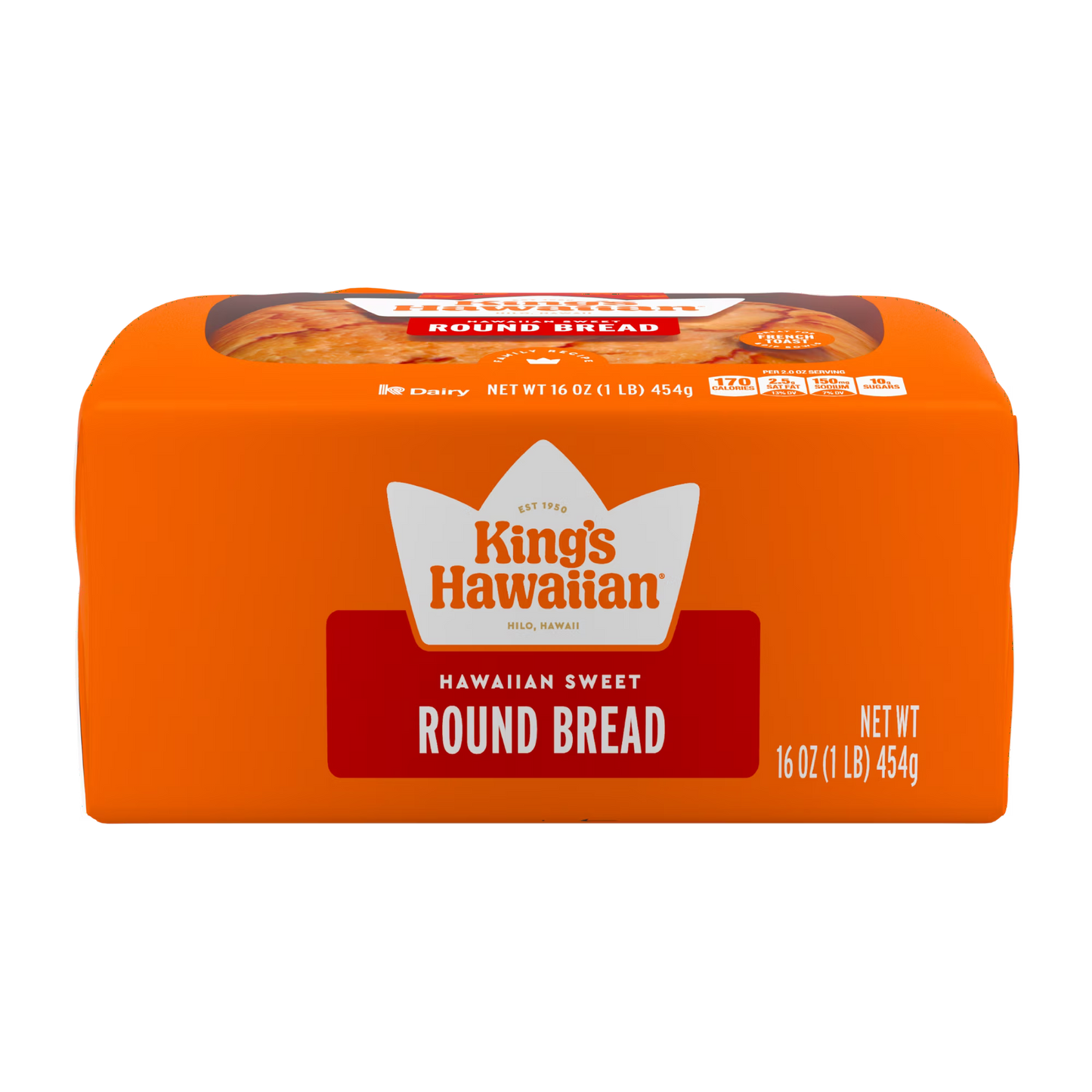 KING'S HAWAIIAN Round Hawaiian Sweet Bread, 16 oz