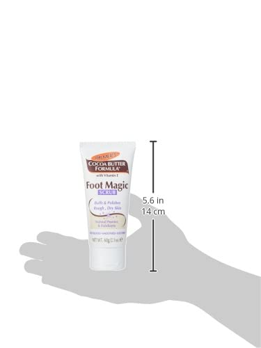 Palmer's Cocoa Butter Formula Foot Magic Exfoliating Foot Scrub with Vitamin E for Dry,Cracked Feet,Use with-Foot Scrubber for Pedicure,2.1 Ounce,(Pack of 2)
