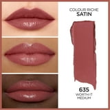 L'Oreal Paris Original Satin Lipstick for Moisturized Lips, 635 Worth It Medium, 1 Kit