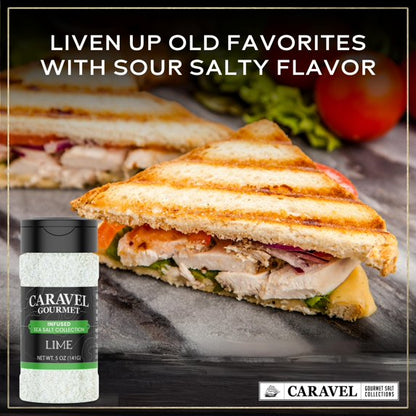 Caravel Gourmet Lime Sea Salt - 5 Ounce by Sea Salt Superstore Gluten-Free