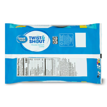Great Value Twist & Shout Chocolate Sandwich Cookies, 19.1 oz
