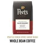Peet's Coffee Major Dickason's Blend Premium Dark Roast Whole Coffee Beans, Arabica, 18 oz