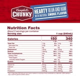 (2 pack) Campbell’s Chunky Soup, Ready to Serve Hearty Bean Soup with Ham, 19 oz Can