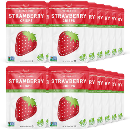 Nature’s Turn Freeze-Dried Strawberry Crisps, No Added Sugar, Healthy Natural Fruit Crisp Snack for School Lunches, 2 Pack (1.2 oz Each)